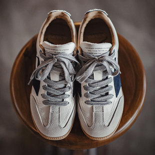 阿甘运动休闲小白鞋 潮百搭平底板鞋 男2026新款 马登复古德训鞋