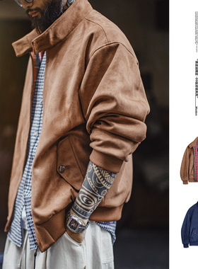 马登工装美式复古麂皮绒哈灵顿G9夹克美拉德vintage短款外套男春