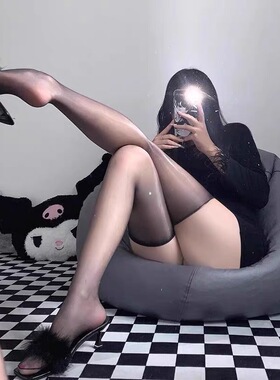 马油过膝袜黑丝袜亮丝油光性感过膝网红大腿袜无边长筒袜女吊带袜