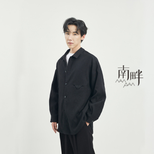 2025SPR 三角口袋纯棉宽松休闲廓形叠穿衬衣 初春WATEREVER时尚