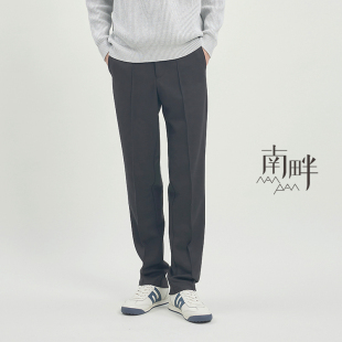 裤 2025SPR 休闲西装 立体提筋压线半松紧高街款 春夏cleanfit风格