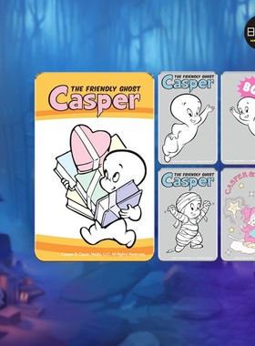 麻吉卡露Casper鬼马小精灵动态变色图案光栅3D卡收藏卡牌贴纸