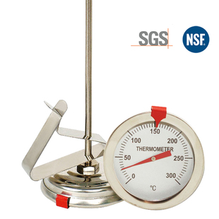 开泰厂家直销 厨房高温油炸油锅温度计测高油温表控温送夹子