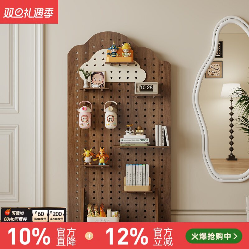 移动家用带轮靠墙立式落地展示架