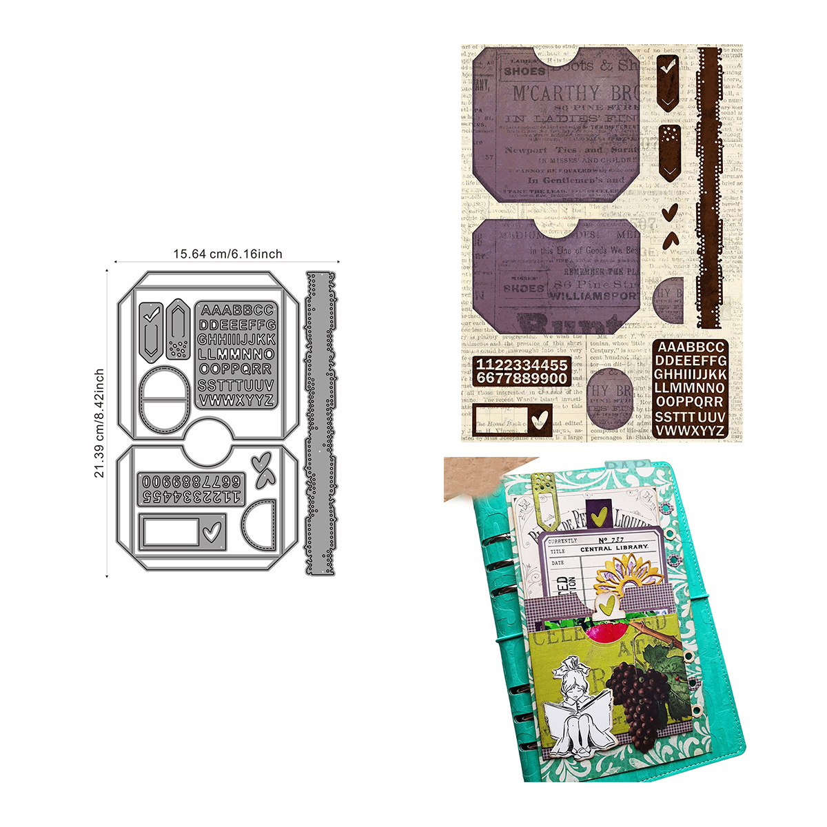 1270C记账图标切割模板DIY模具cutting die贺卡Scrapbook手账制作