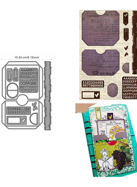 1270C记账图标切割模板DIY模具cutting die贺卡Scrapbook手账制作