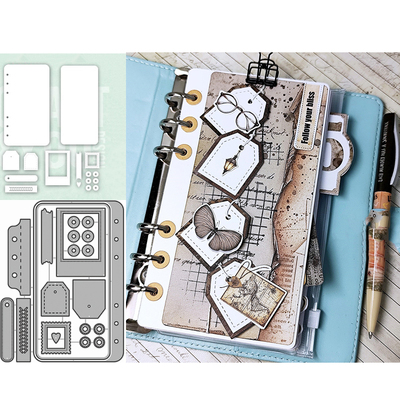 8075活页 切割模板DIY碳钢模具Cutting die Scrapbook手账制作