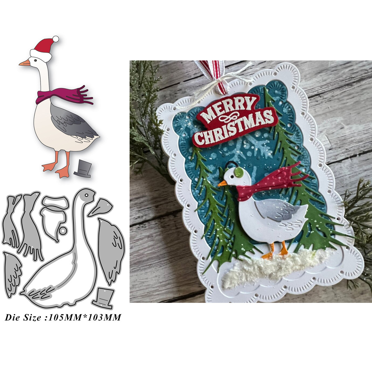 7221大鹅 切割模板DIY模具cutting die贺卡Scrapbook相册手账制作