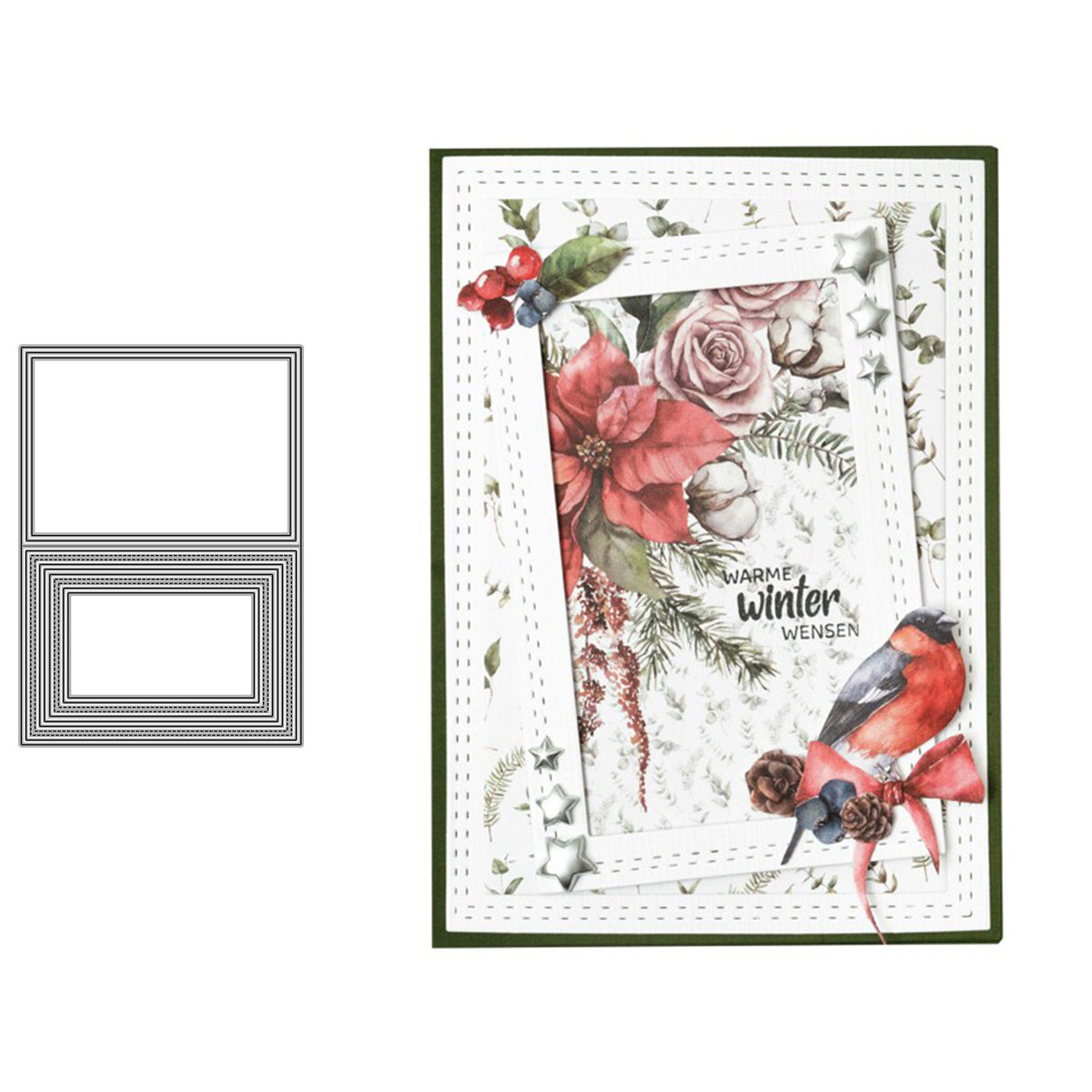 4606折叠方框 切割模板DIY模具cutting die贺卡Scrapbook手账制作