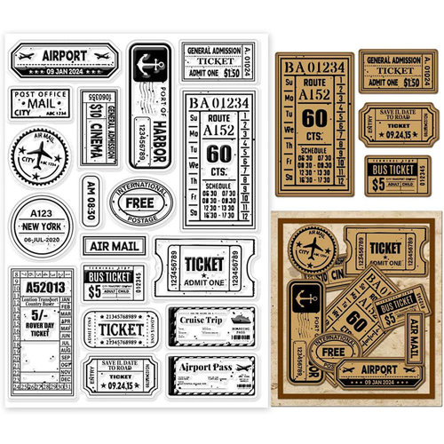 7506邮票 scrapbook DIY剪贴簿相册卡片 TPR透明硅胶印章 成品章