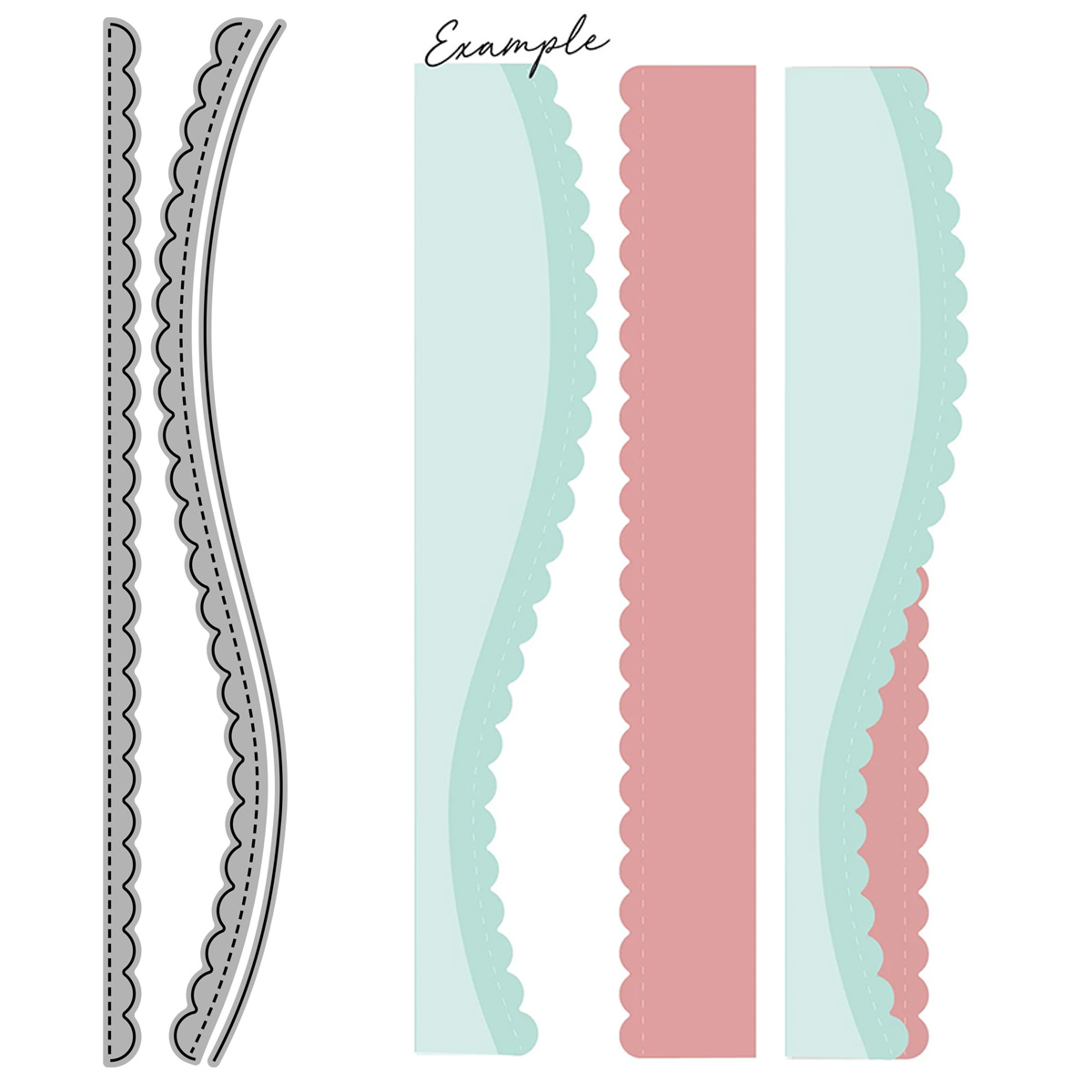 6716缝合边缘 切割模板DIY模具cutting die贺卡Scrapbook手账制作