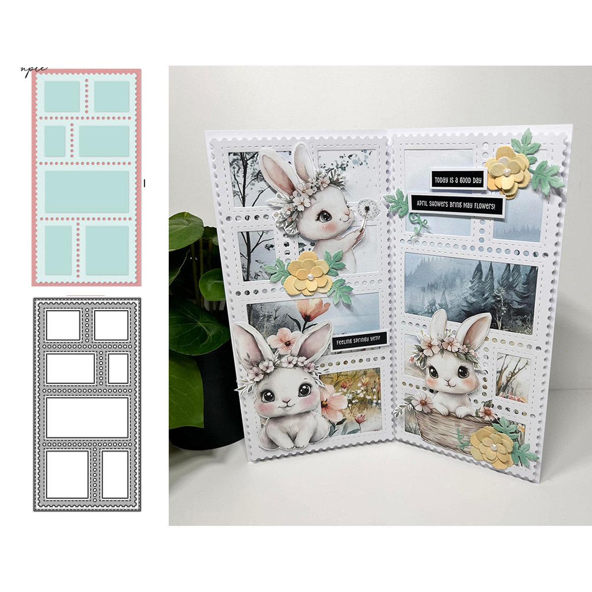 7422邮票方框切割模具DIY cutting die碳钢模板Scrapbook手账制作