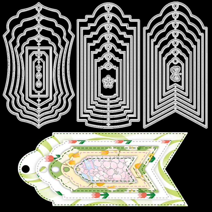 6778标签背景框 切割模板DIY模具 cutting die手账Scrapbook贺卡