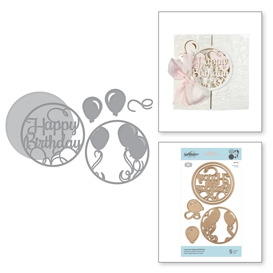 6769生日气球圆框 切割模板DIY模具cutting die手账Scrapbook制作