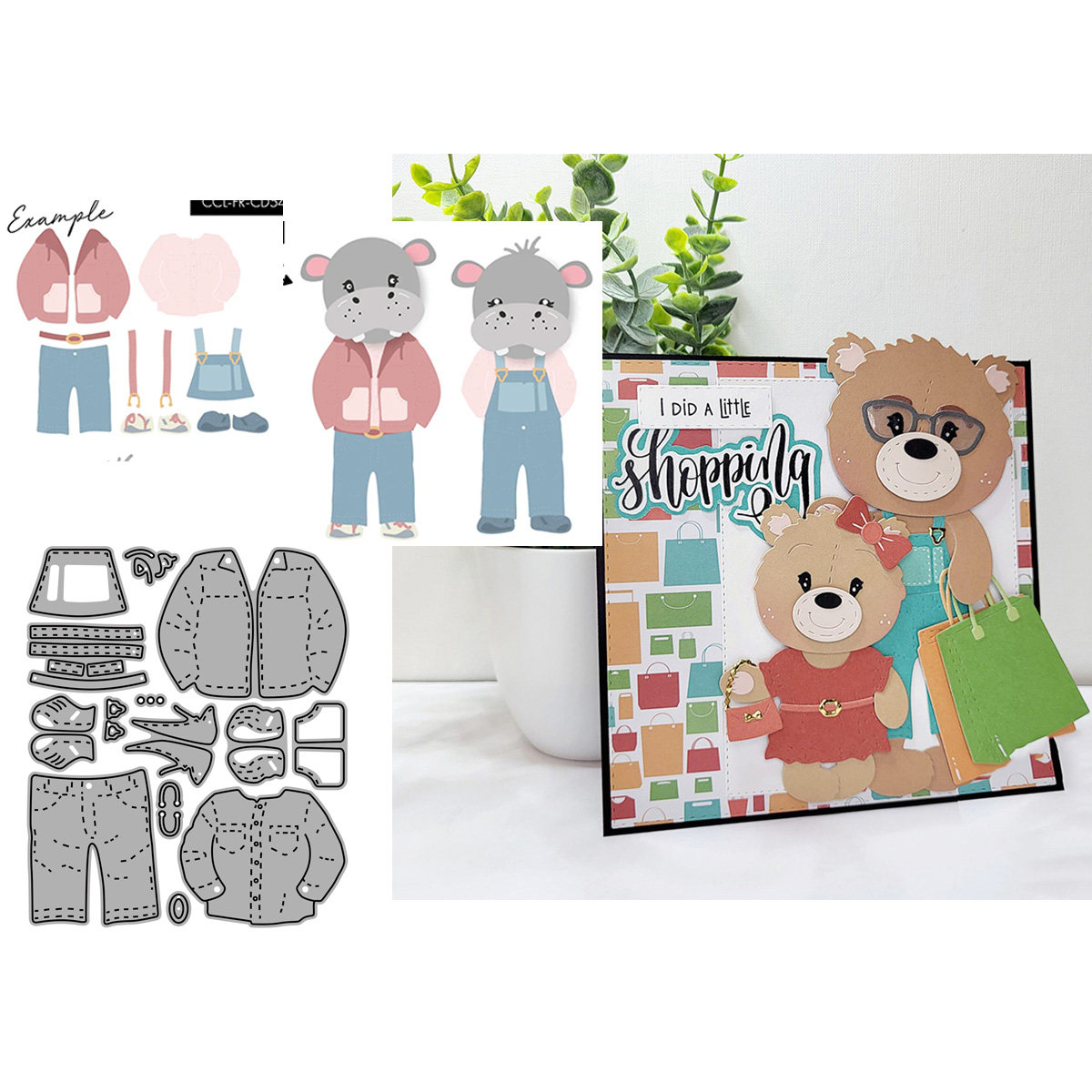 7436男生衣服切割模具DIY cutting die碳钢模板Scrapbook手账制作