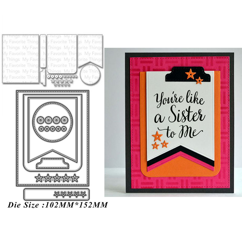 6421背景框 切割模板DIY模具 cutting die贺卡Scrapbook手账制作