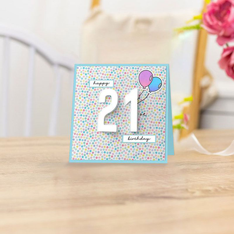 3039向左折叠数字切割模具DIY cutting die碳钢模板Scrapbook手账