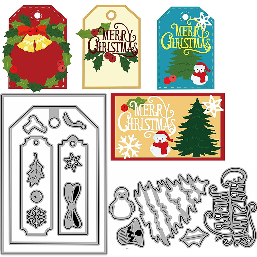 5688圣诞吊牌 切割模板DIY模具cutting die贺卡Scrapbook手账制作