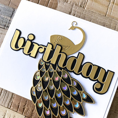 7639英文单词 切割模板DIY模具cutting die手账Scrapbook贺卡制作