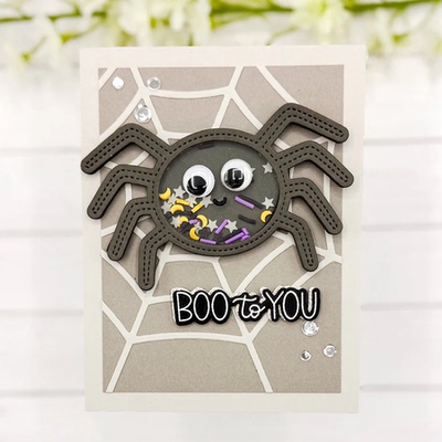 7766万圣节蜘蛛 切割模板DIY模具cutting die手账Scrapbook贺卡