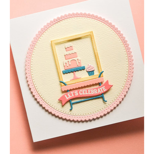 6818圆圈背景 die贺卡Scrapbook手账制作 切割模板DIY模具cutting