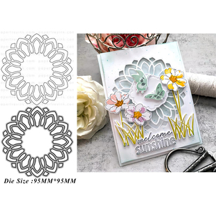 6492圆形镂空框架 die贺卡Scrapbook制作 切割模板DIY模具cutting