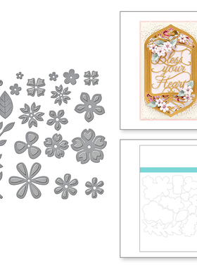 5518花草花朵 Scrapbook切割模板 DIY模具 cutting dies手账制作