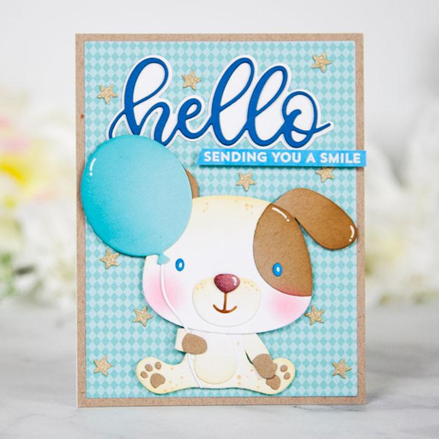 7005小狗 切割模板DIY模具cutting die贺卡Scrapbook相册制作