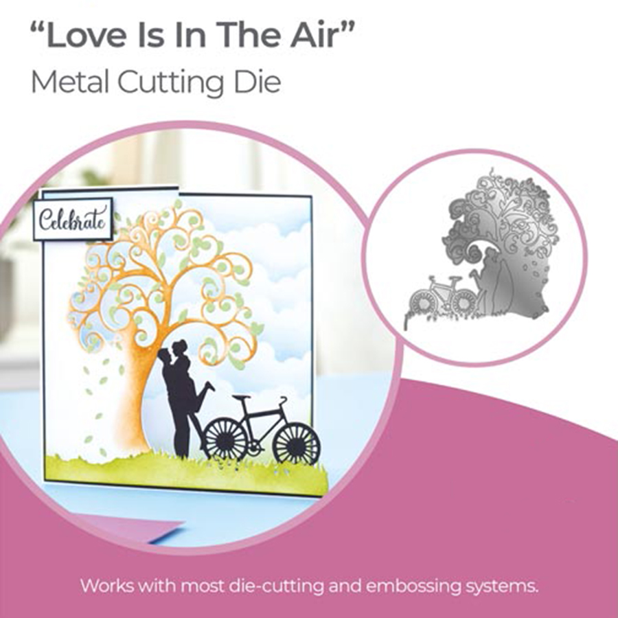 6281情侣大树切割模板DIY模具 cutting die贺卡Scrapbook手账制作