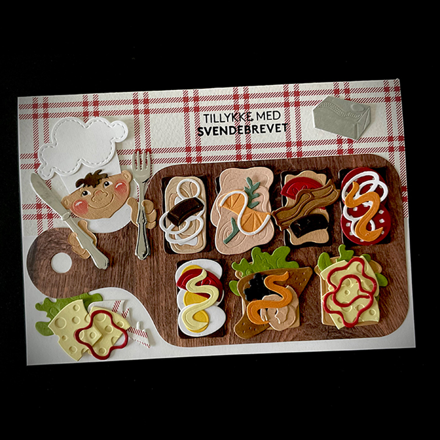 6663三明治食物 切割模板DIY模具 cutting die手账Scrapbook制作