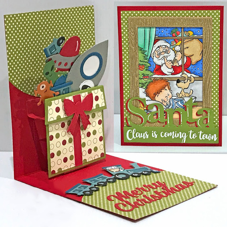 6786惊喜口袋打开机关卡 切割模板DIY模具贺卡Scrapbook手账制作