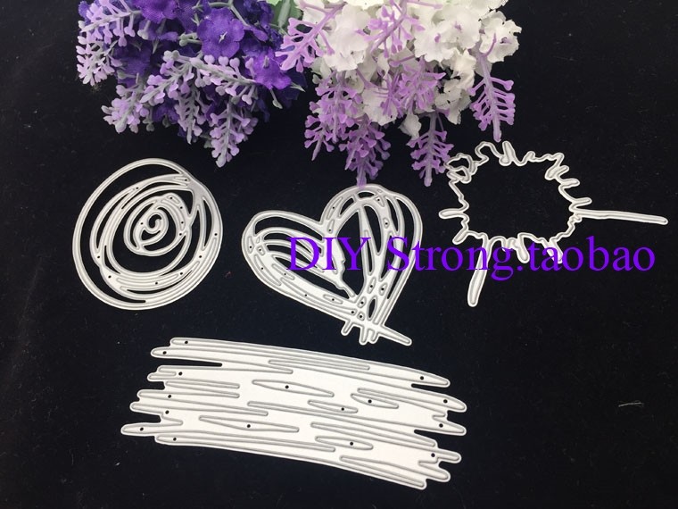 scrapbook DIY相册制作卡片 切割模具 手账贺卡制作 涂鸦N239