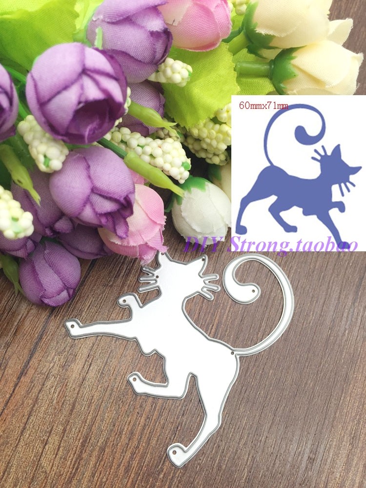 切割模板DIY模具cutting die贺卡相册Scrapbook手账制作 猫 S33