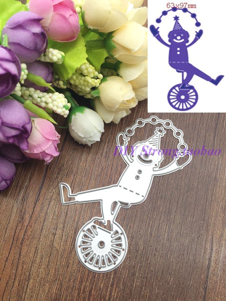 切割模板DIY模具cutting die贺卡相册Scrapbook手账制作 小丑S32