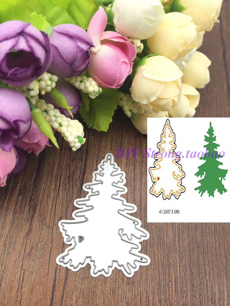 切割模板DIY模具cutting die贺卡相册Scrapbook账制作 圣诞树 S51