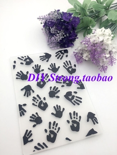 压花模板 凹凸塑料模板 手印 DIY相册卡片制作工具 scrapbook