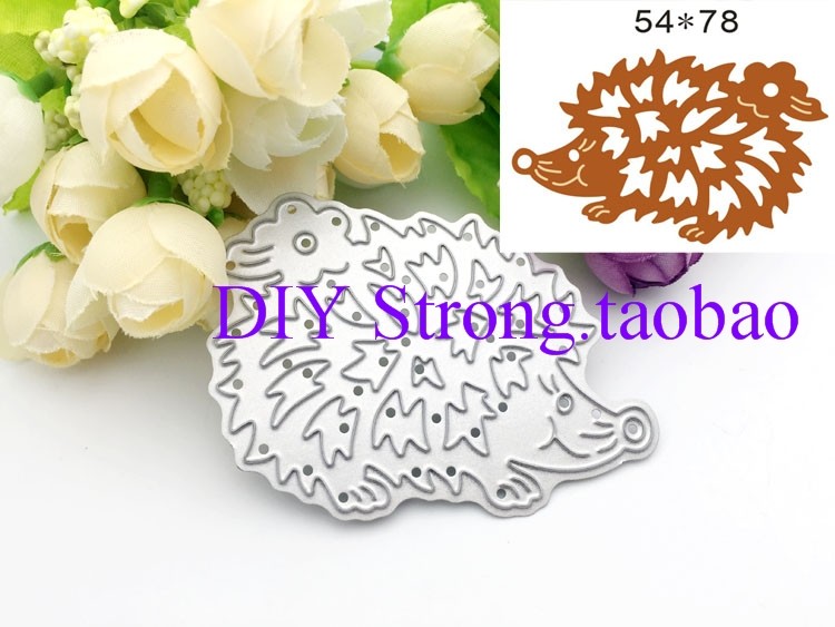 切割模板DIY模具cutting die贺卡相册Scrapbook手账制作 刺猬Y433