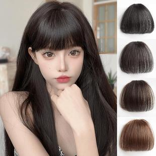 漫画假发刘海女自然前额真发齐刘海假发片无痕头帘空气刘海修颜女