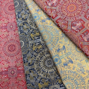 【八达晕】新中式国风织金仿宋锦提花面料马甲外套服装DIY织锦缎