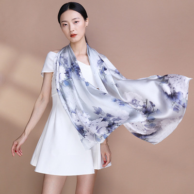 Chinese Silk Scarf Women Shanghai Beijing Antique Souvenirs