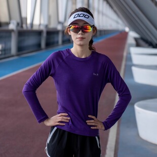 打底层天花板美利奴羊毛运动T恤圆领长袖户外徒步越野羊毛速干t女