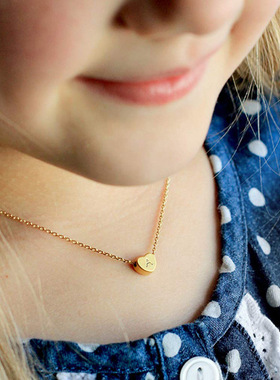 欧美跨境饰品合金桃心形26个字母