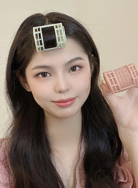 空气刘海卷发筒女固定卷发神器懒人内扣蓬松定型头发空心发夹大号