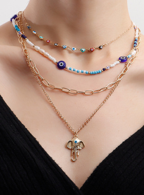 欧美跨境饰品波西米亚街拍唯美多