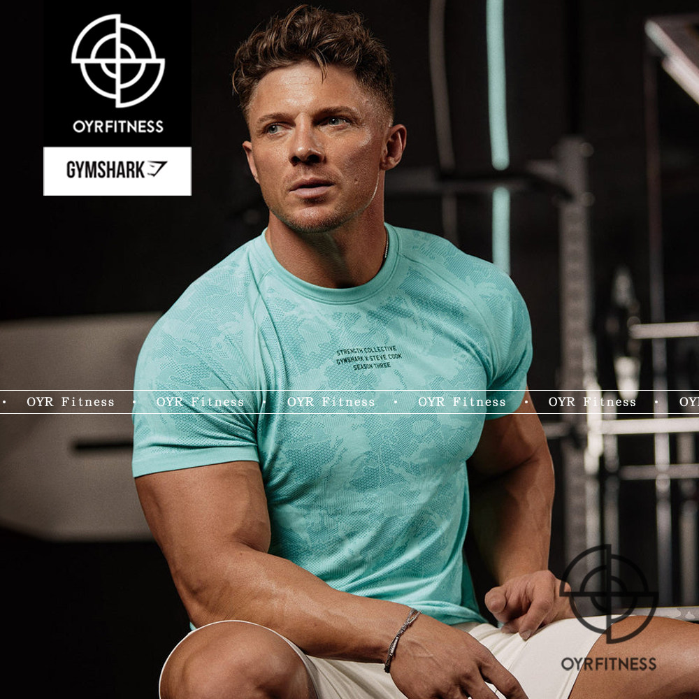 GYMSHARK STEVE COOK SEAMLESS T-SHIRT 男健身运动速干迷彩短袖