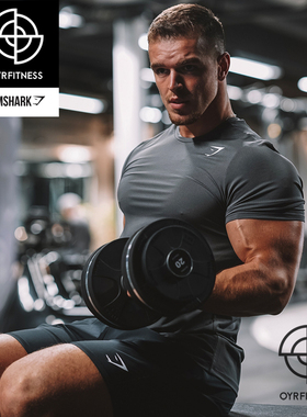 现货英国GYMSHARK ARRIVAL T-SHIRT男健身运动速干短袖圆领T恤