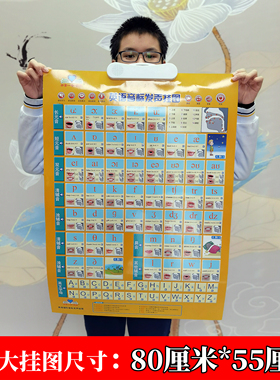 小学初中老师教学用英语音标有声挂图大挂图点读发音跟读发音讲解