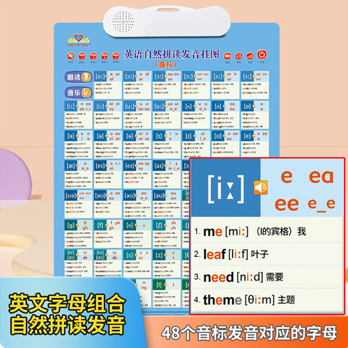 小学生英语自然拼读有声挂图