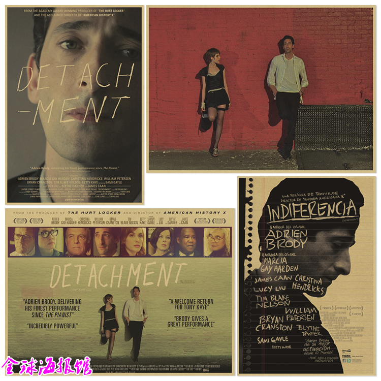 超脱 Detachment 电影海报牛皮纸装饰画酒吧挂画 艾德里安布洛迪