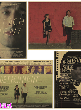 超脱 Detachment 电影海报牛皮纸装饰画酒吧挂画 艾德里安布洛迪